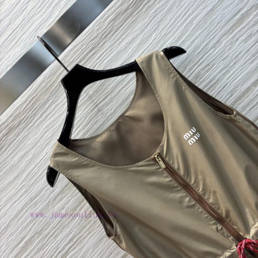 CL75888 Miu Miu 25 Spring/Summer New Collection Sleeveless Waist Dress With Zipper That Can Be tc3voatk - Image 5