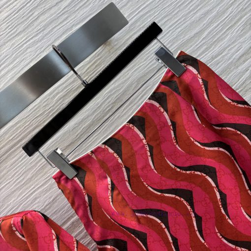 CT75889 Gucci 25 Early Spring New Collection Diagonal Print Shirt+irregular Slit Skirt Set With sj4ivx1g - Image 4
