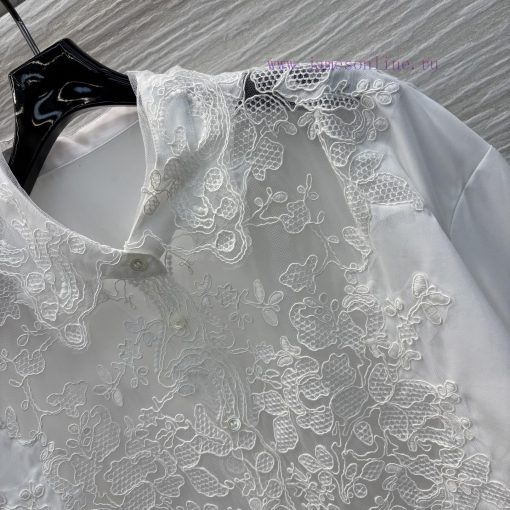 CC75892 Ermanno Scervino Lace King 25 Early Spring Heavy Crafted Lace Splicing Shirt Overweight w5hicwk0 - Image 6