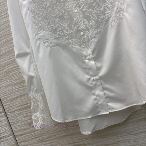 CC75892 Ermanno Scervino Lace King 25 Early Spring Heavy Crafted Lace Splicing Shirt Overweight w5hicwk0 - Image 7
