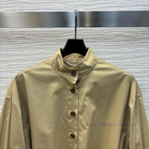 CC75897 YSLouis Vuitton 25 Spring/Summer Minimalist British Style Half Open Placket Mid Length z39p529s - Image 3