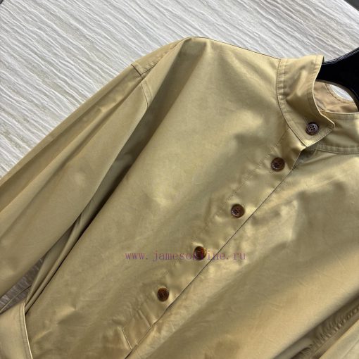 CC75897 YSLouis Vuitton 25 Spring/Summer Minimalist British Style Half Open Placket Mid Length z39p529s - Image 4