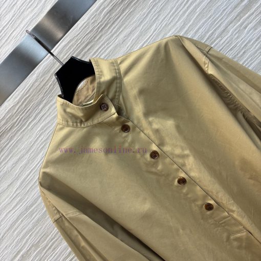 CC75897 YSLouis Vuitton 25 Spring/Summer Minimalist British Style Half Open Placket Mid Length z39p529s - Image 5