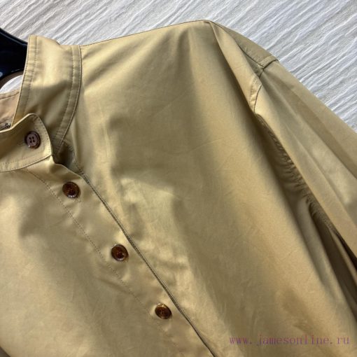 CC75897 YSLouis Vuitton 25 Spring/Summer Minimalist British Style Half Open Placket Mid Length z39p529s - Image 6