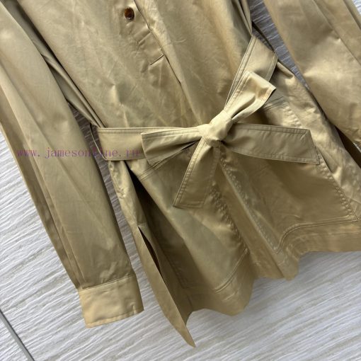 CC75897 YSLouis Vuitton 25 Spring/Summer Minimalist British Style Half Open Placket Mid Length z39p529s - Image 7