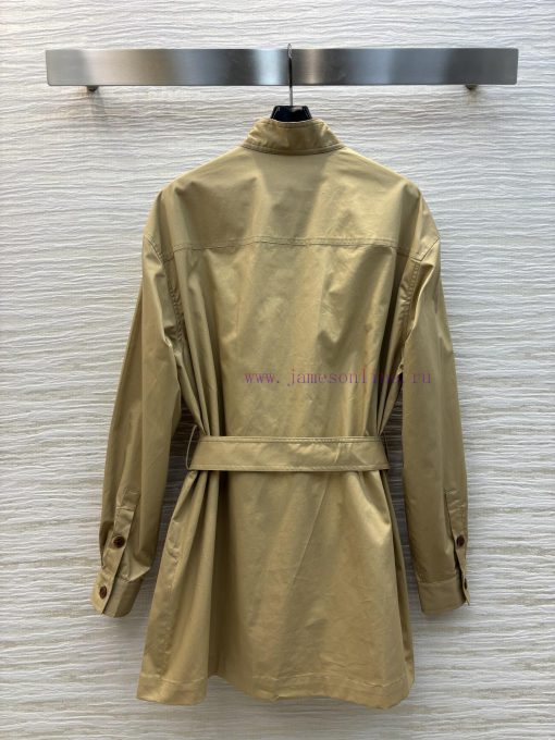 CC75897 YSLouis Vuitton 25 Spring/Summer Minimalist British Style Half Open Placket Mid Length z39p529s - Image 9