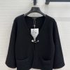 BW75908 Cha * 25p New Product Embossed Knitted Hook Button Small Cardigan With Water Diamond Ca b7um8ulr
