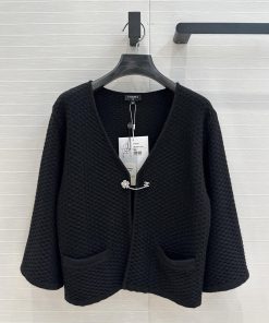 BW75908 Cha * 25p New Product Embossed Knitted Hook Button Small Cardigan With Water Diamond Ca b7um8ulr