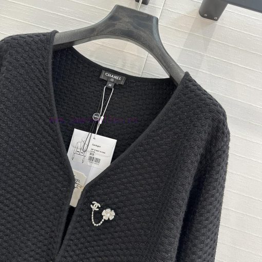 BW75908 Cha * 25p New Product Embossed Knitted Hook Button Small Cardigan With Water Diamond Ca b7um8ulr - Image 5