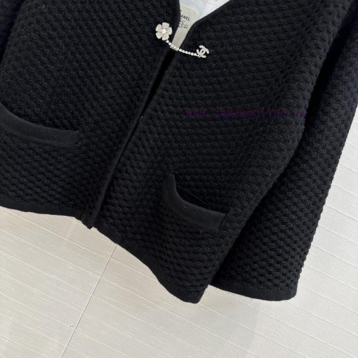 BW75908 Cha * 25p New Product Embossed Knitted Hook Button Small Cardigan With Water Diamond Ca b7um8ulr - Image 8