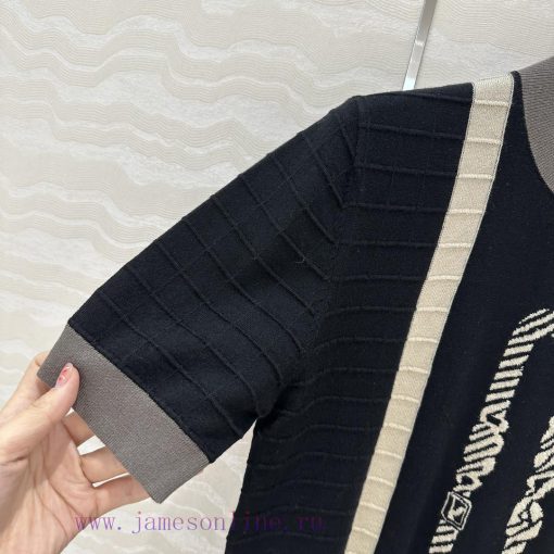 AT75093 H High Intelligence Wearing Style 25s Spring/Summer New Product Jacquard Knitted Short prniivjk - Image 6