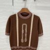AT75093 H High Intelligence Wearing Style 25s Spring/Summer New Product Jacquard Knitted Short 5yx7ua7a