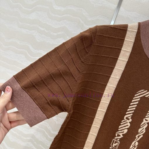 AT75093 H High Intelligence Wearing Style 25s Spring/Summer New Product Jacquard Knitted Short 5yx7ua7a - Image 4