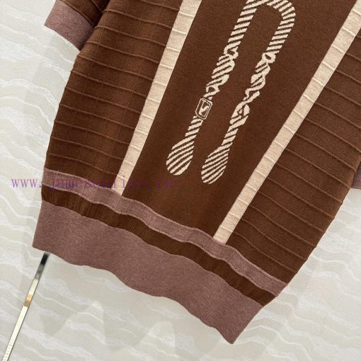 AT75093 H High Intelligence Wearing Style 25s Spring/Summer New Product Jacquard Knitted Short 5yx7ua7a - Image 6