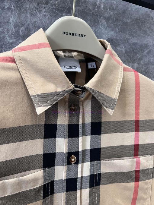 ZC60391 Burberry 25Ss Early Spring New Double Pocket Plaid Cotton Long Sleeved Shirt | This Sup qhbqkdqk - Image 6