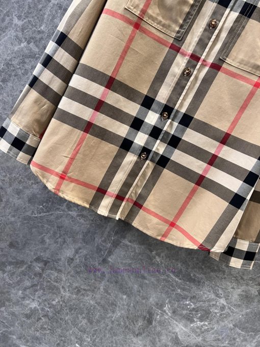 ZC60391 Burberry 25Ss Early Spring New Double Pocket Plaid Cotton Long Sleeved Shirt | This Sup qhbqkdqk - Image 7