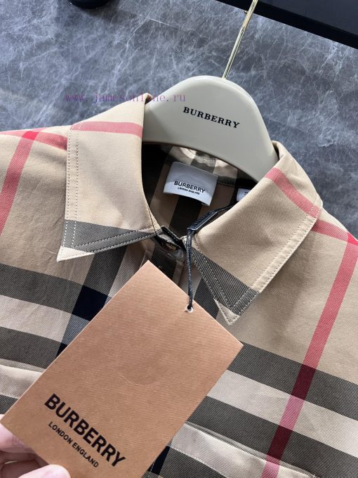 ZC60391 Burberry 25Ss Early Spring New Double Pocket Plaid Cotton Long Sleeved Shirt | This Sup qhbqkdqk - Image 9