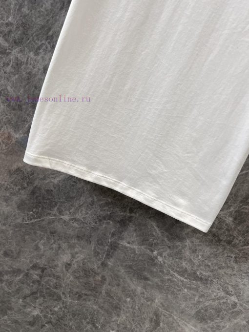 ZT60392 Celine 25Ss Early Spring New Triumphal Arch Embroidered Bead Short Sleeve T-shirt | YB w8qv2knt - Image 8