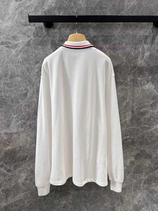 ZT60396 MiuMi * 25Ss Spring/Summer New Style Positioned Embroidered Letter White Long Sleeve Po fvr5g25b - Image 3