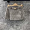 ZB60397 MiuMiuiu 25Ss Spring/Summer New Intelligent Molecular Academy Style Pattern Mini Skirt bk9x4eqa