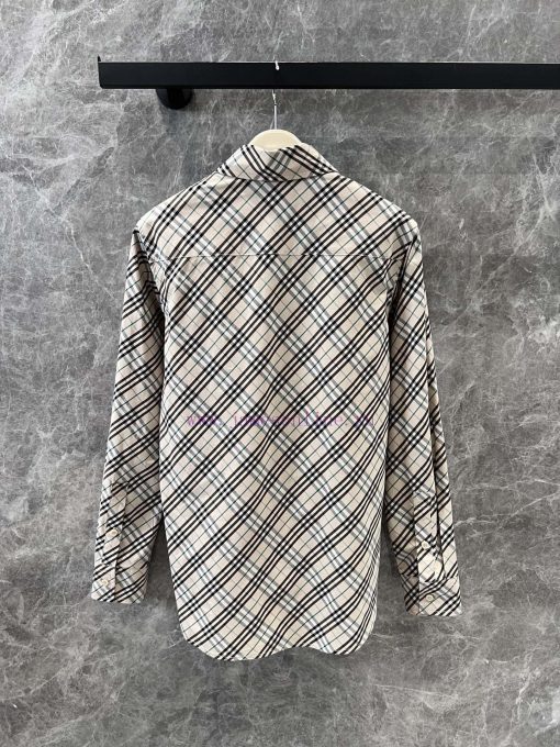 ZC60500 Burberry 25Ss Early Spring New Shield Embroidered Plaid Cotton Shirt | Produced This Su x1z7t9pv - Image 3