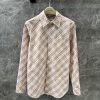 ZC60500 Burberry 25Ss Early Spring New Shield Embroidered Plaid Cotton Shirt | Produced This Su d29aii4u
