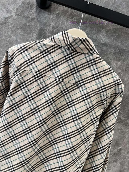 ZC60500 Burberry 25Ss Early Spring New Shield Embroidered Plaid Cotton Shirt | Produced This Su x1z7t9pv - Image 5