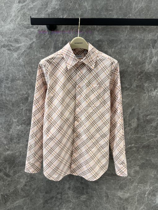 ZC60500 Burberry 25Ss Early Spring New Shield Embroidered Plaid Cotton Shirt | Produced This Su d29aii4u - Image 2