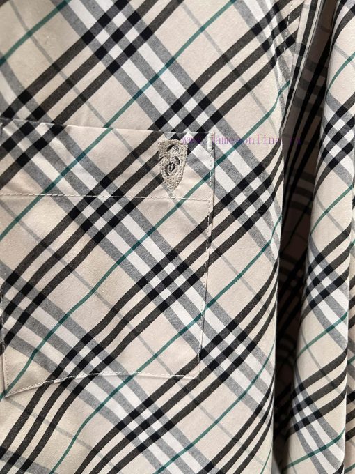 ZC60500 Burberry 25Ss Early Spring New Shield Embroidered Plaid Cotton Shirt | Produced This Su x1z7t9pv - Image 6