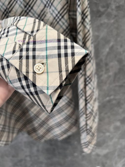 ZC60500 Burberry 25Ss Early Spring New Shield Embroidered Plaid Cotton Shirt | Produced This Su x1z7t9pv - Image 8