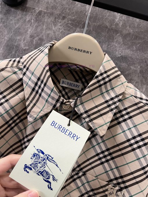 ZC60500 Burberry 25Ss Early Spring New Shield Embroidered Plaid Cotton Shirt | Produced This Su x1z7t9pv - Image 9