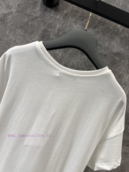ZT60501 Dior 24Ss Early Spring New Plush Rhinestone Letter Logo T-shirt | Yb Developed Regular c4opffog - Image 5