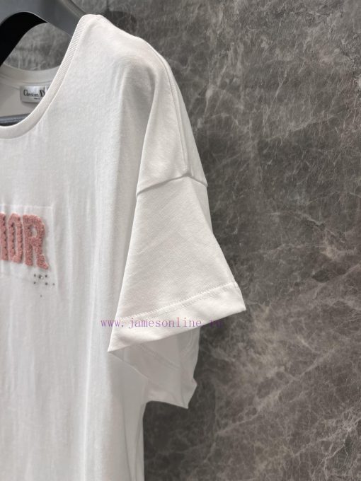 ZT60501 Dior 24Ss Early Spring New Plush Rhinestone Letter Logo T-shirt | Yb Developed Regular c4opffog - Image 7
