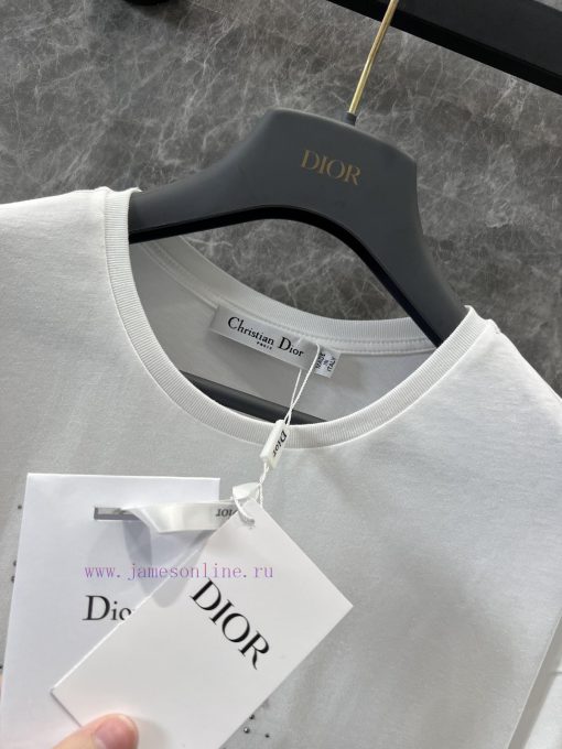 ZT60501 Dior 24Ss Early Spring New Plush Rhinestone Letter Logo T-shirt | Yb Developed Regular c4opffog - Image 9
