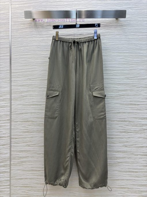 CK75917 Casual Recommendation Drawstring Elastic Waistband Design Workwear Style Pants Paired W s50a0t2y - Image 2