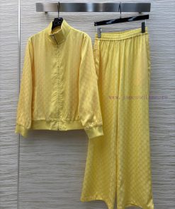 CT75919 Gucci 25 Early Spring New Collection Double G Jacquard Sports Set With Stand Up Collar equpnitn