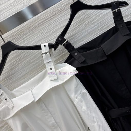 CL75918 Dior 25 Spring And Summer Little Bee's Letter Embroidery Suspender One Shoulder Shirt S d80wxsla - Image 5
