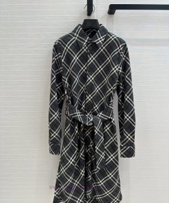 Strongly Recommend BL75921 Bur's New Green Plaid Shirt Dress With A Classic British College Sty fc00tml1