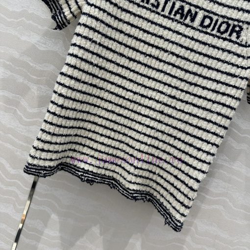 High End AT73272 Miss D * Limited Edition New Variety Yarn Navy Style Striped Round Neck Knitte 079p214c - Image 7