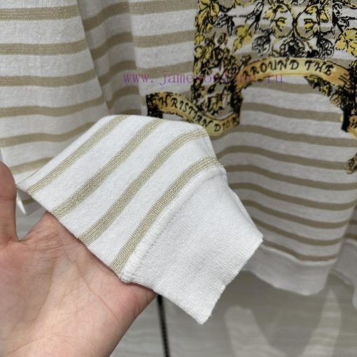 AT75053 Miss Dior New Year Limited Platinum Series Striped Star Flower Printed High End Linen K aax6duwz - Image 8