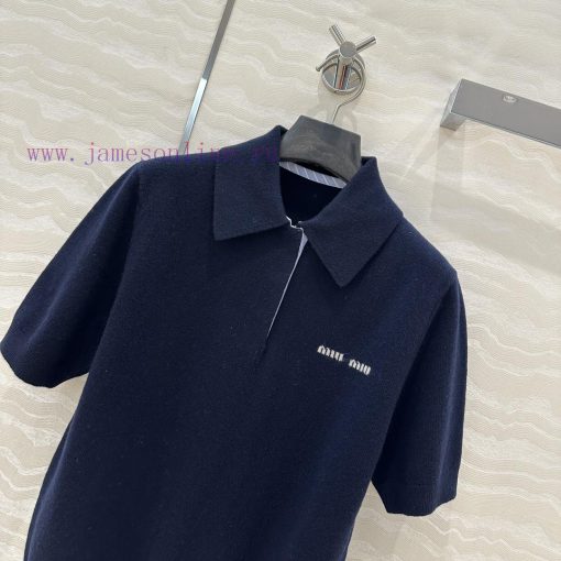 Top Selling Recommendation: AT73659 Miu Miu Girl Wear Cashmere Polo Small Top Imported Cashmere 6ml9zft0 - Image 3
