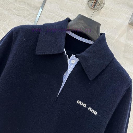 Top Selling Recommendation: AT73659 Miu Miu Girl Wear Cashmere Polo Small Top Imported Cashmere 6ml9zft0 - Image 5