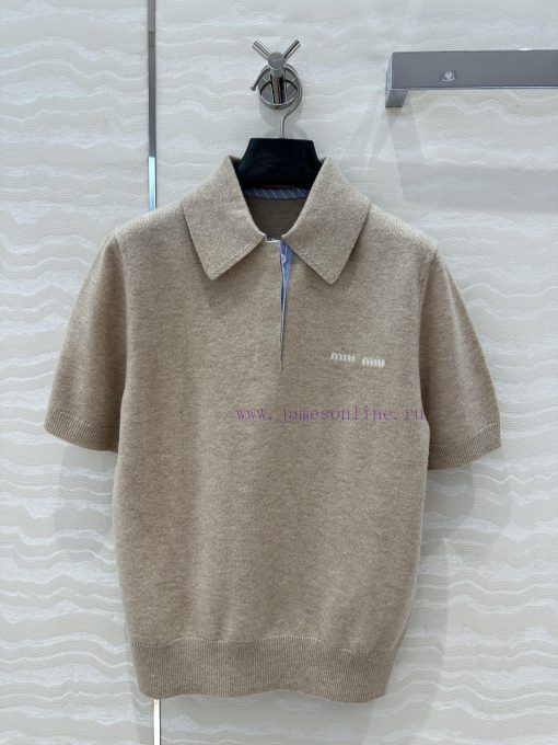 Top Selling Recommendation: AT73659 Miu Miu Girl Wear Cashmere Polo Small Top Imported Cashmere 7nq86sl7 - Image 2
