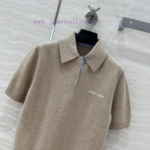 Top Selling Recommendation: AT73659 Miu Miu Girl Wear Cashmere Polo Small Top Imported Cashmere 7nq86sl7 - Image 3