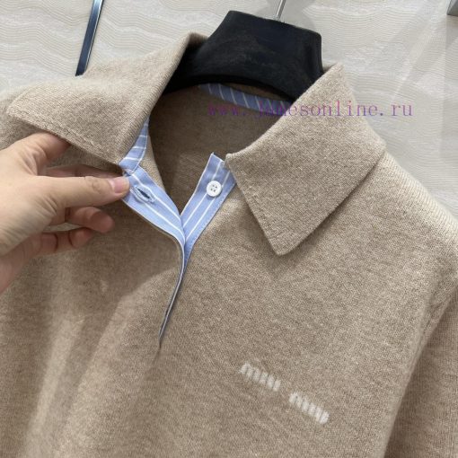 Top Selling Recommendation: AT73659 Miu Miu Girl Wear Cashmere Polo Small Top Imported Cashmere 7nq86sl7 - Image 6