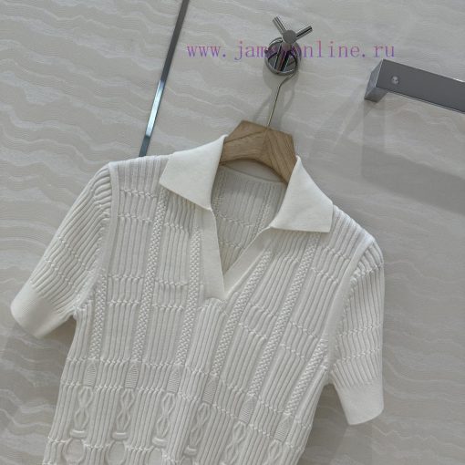 AT75115 H Majia 25s Spring/Summer New Product High Intelligence Wearing Embossed Jacquard Knitt 2vbdpwz0 - Image 3