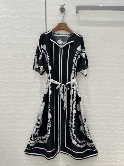 AL75928 Hermes 25s Early Spring New Product Kaftan Slit Dress Brides Gala En Fleurs Positioning 65mjo56a