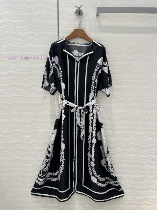 AL75928 Hermes 25s Early Spring New Product Kaftan Slit Dress Brides Gala En Fleurs Positioning 65mjo56a - Image 2