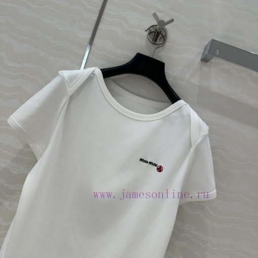 ️ AT75930 Miu Miu Girl Dress Up With Liu Haocun Embroidered Small Sailor ️ Made Of Pure Cotton 8ubd9o8q - Image 3