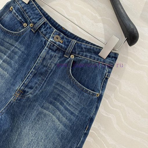 AK75932 Miu Miu Girls' Dressing: Intellectual Molecular Academy Style Denim Denim Pentagram Pan 3zev9ay5 - Image 5